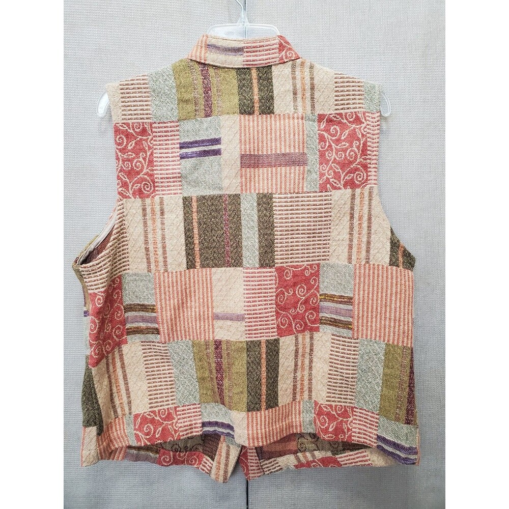 Coldwater Creek Tapestry Patchwork Button-Up Vest… - image 4